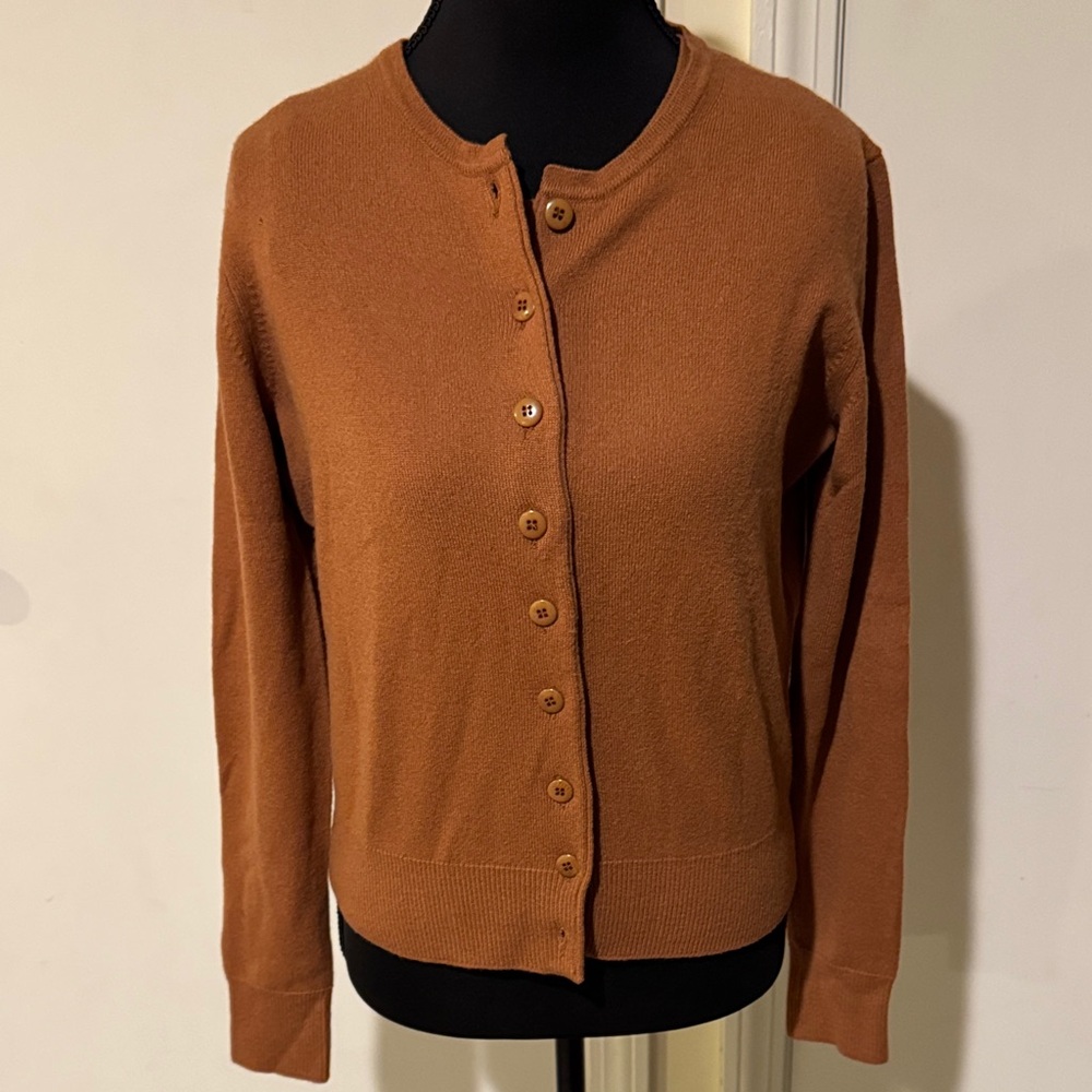 Vintage Donna Karan Women's Cardigan Sweater Twin Set - Brown